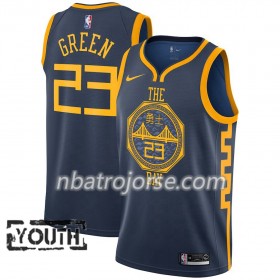 Barn Golden State Warriors Tröja Draymond Green 23 2018-19 Nike City Edition Navy Swingman